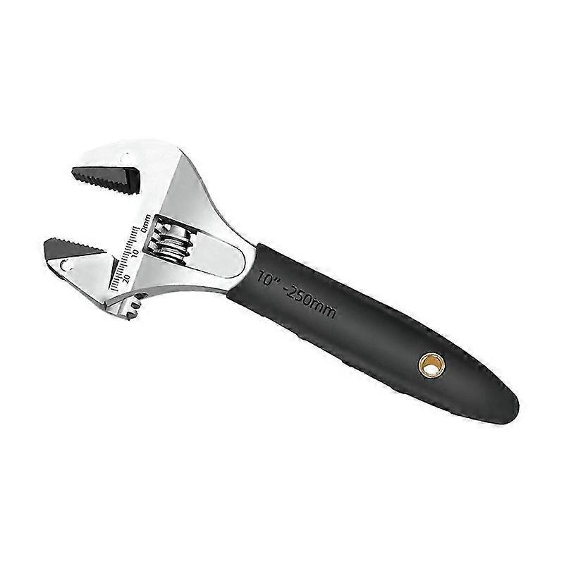 Ratchet Adjustable Wrench Self-Tightening Adjustable Wrench Multi-Function Large Opening Bathroom Wrench 10 Inches