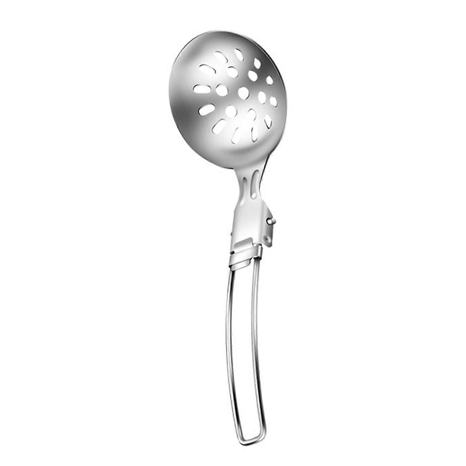 Foldable Stainless Steel Cookware Set with Locking Handle Portable Camping Spatula Spoon Shovel for