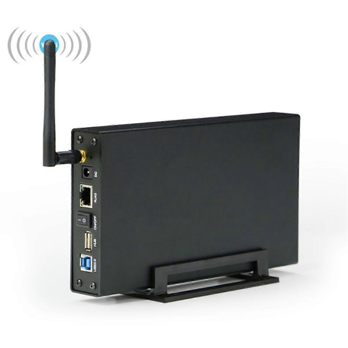 Portable 3.5 Inch HDD SSD Enclosure Portable USB3.0 Rj45 Ethernet NAS Network Streaming Server Stor