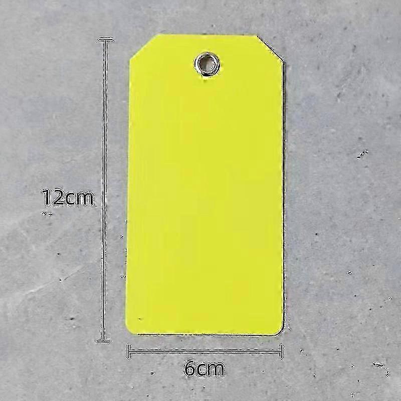 100PCS 6x12cm Etichette di spedizione in plastica Etichette colorate in bianco Impermeabili - JA