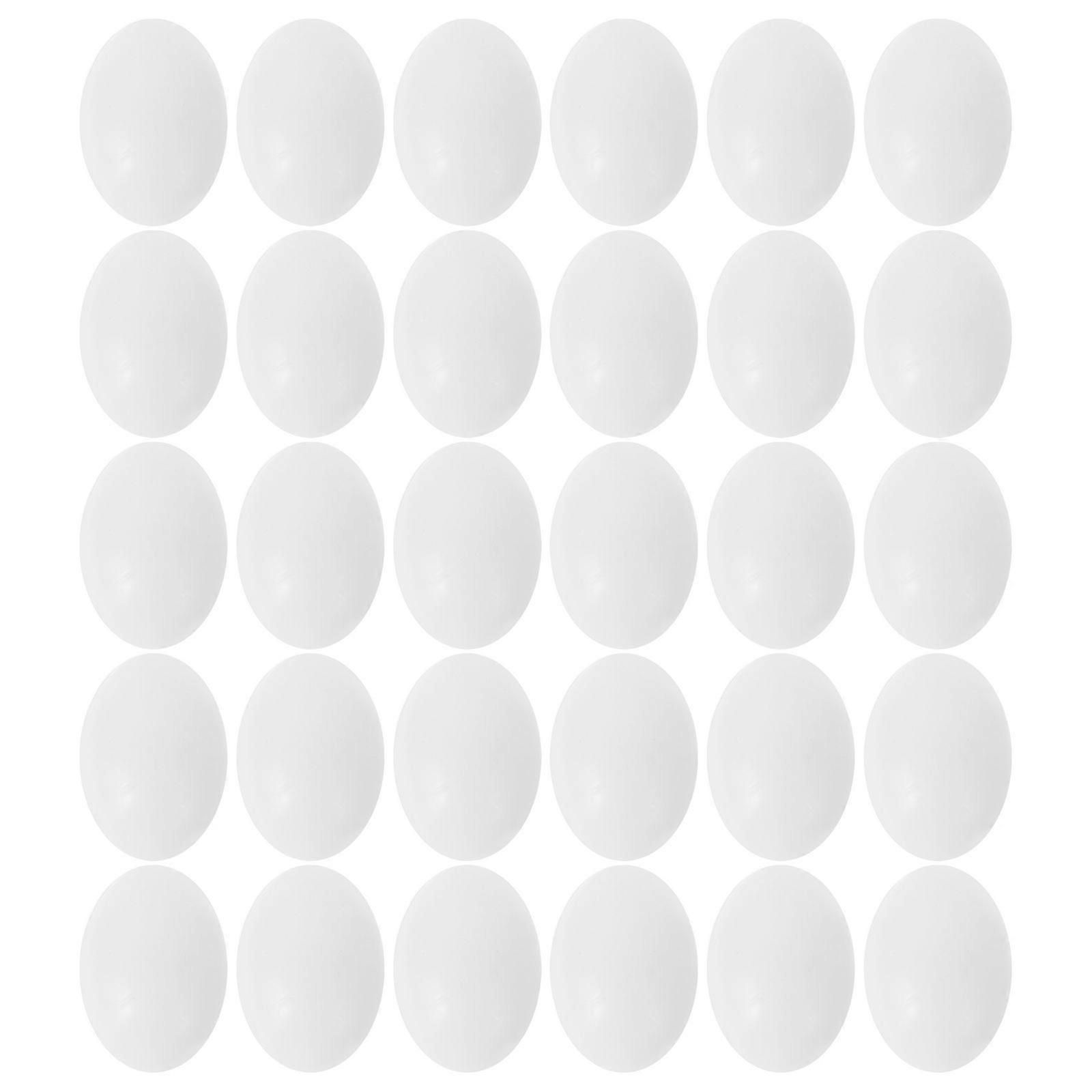30Pcs Solid Plastic Pigeon Eggs for Tricking Birds to Stop Laying Eggs