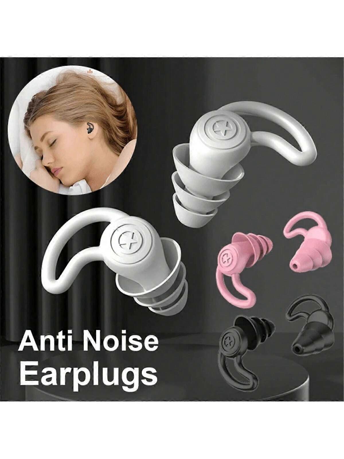 1pair Noise Reduction Earplugs, Anti-Noise, Silence, For Workshop, Sleep, Swimming