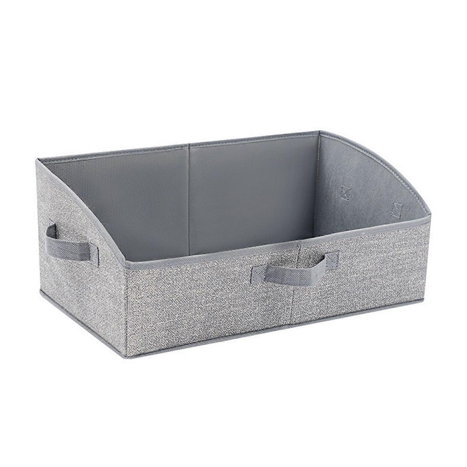 1/2Pcs Storage Baskets Large Capacity Easy Access Foldable Clothing Containers Box Trapezoid Closet Organizer Bins with Handles