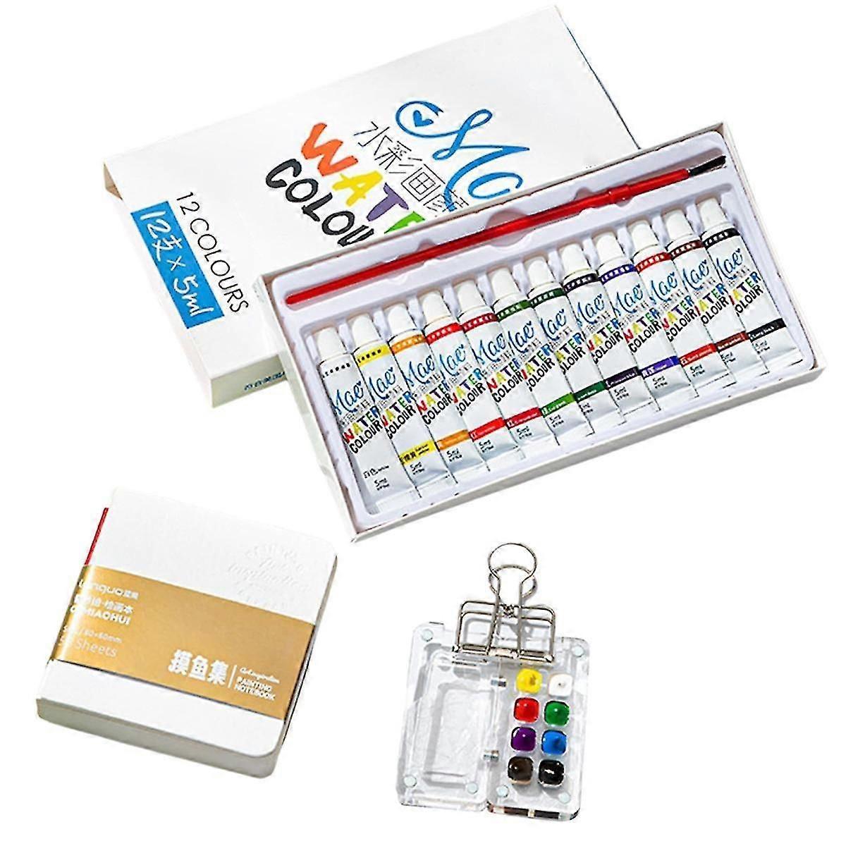 Balík palety farieb pripravených na cestovanie, mini cestovná paleta farieb akrylová, paleta farieb mini so spojivovými sponami, c