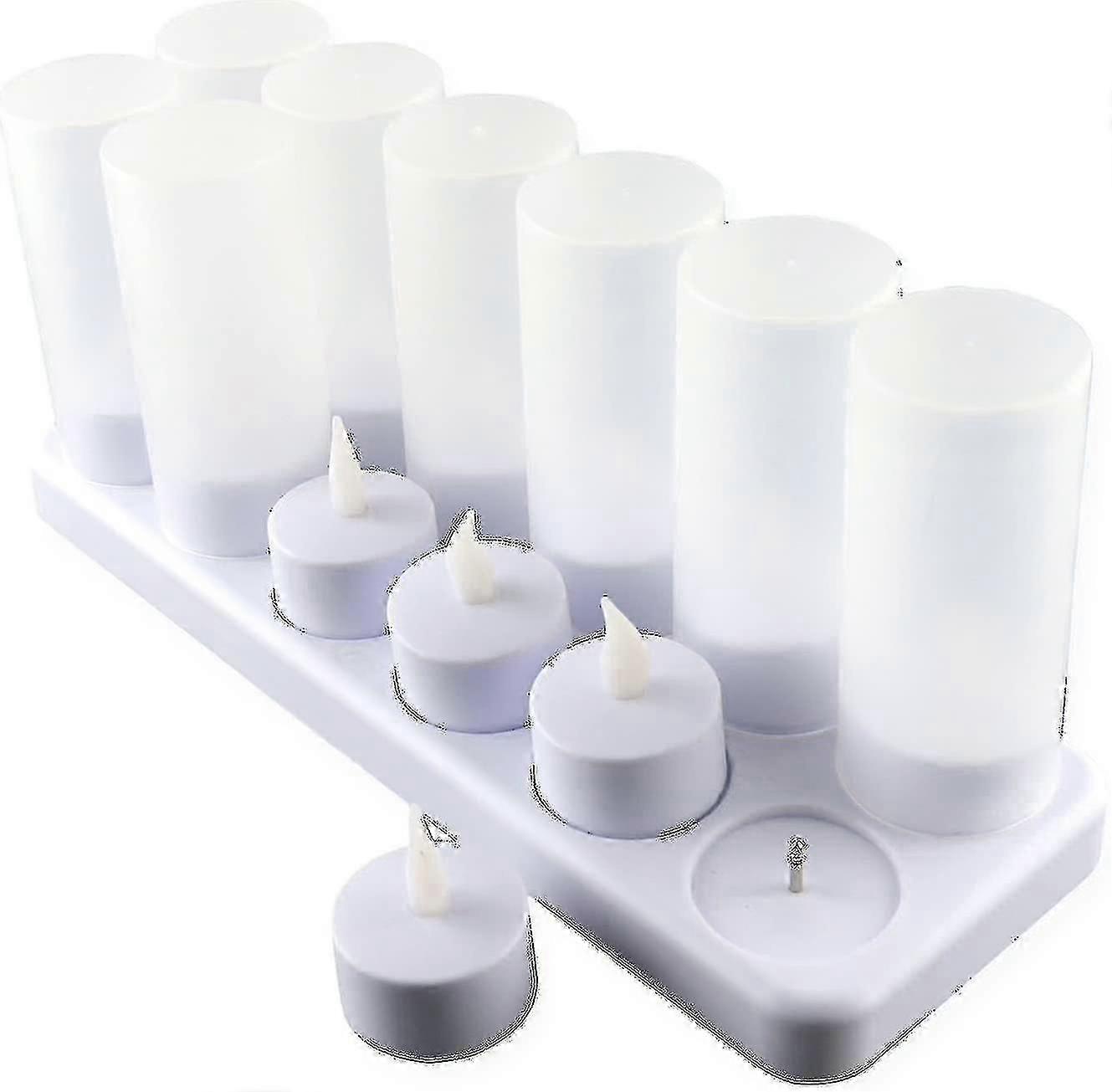 Led vlamloze kaars pack van 12 oplaadbare