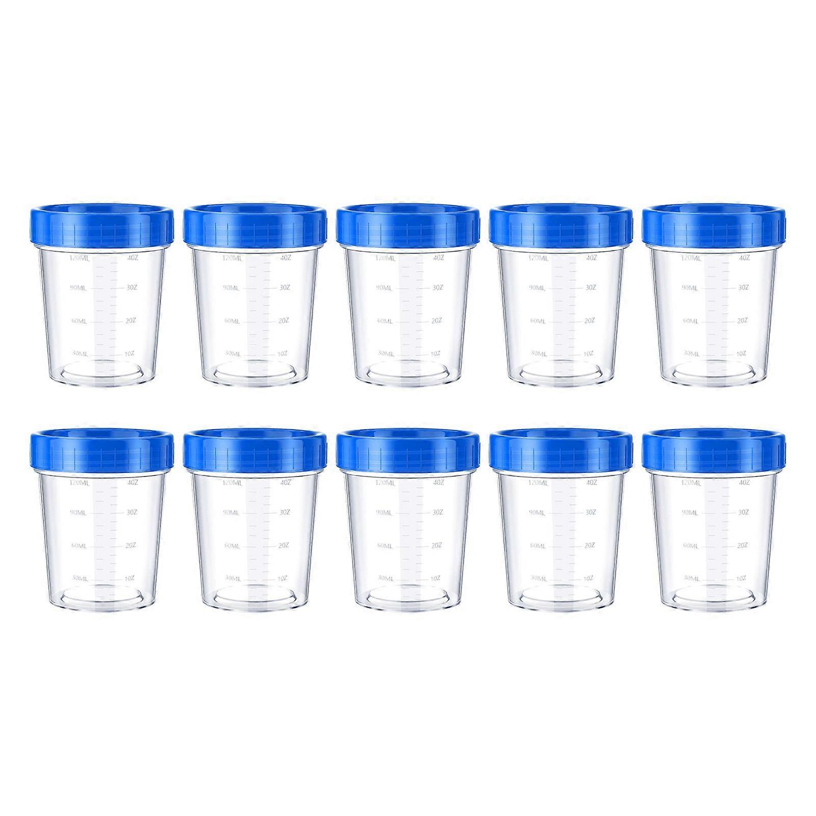 10Pcs 4 OZ Salad Dressing Container Dishwasher Safe Reusable Leakproof Small Containers Clear Plastic Stackable Dip Sauce Cups with Screw Lids for Sna