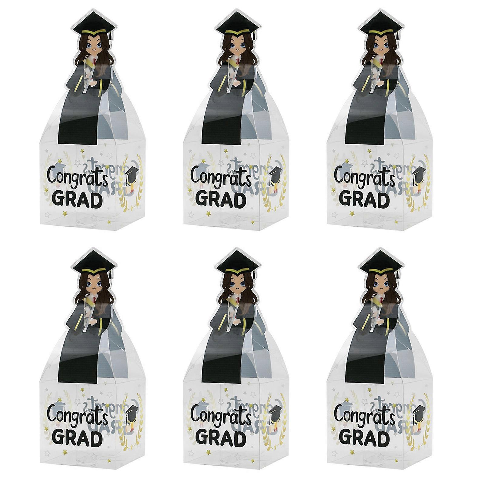 Set of 50 Graduation Snack Boxes Colorful Graduation Boxes Treat Candy Box Graduation Box PVC Texture for Party Use