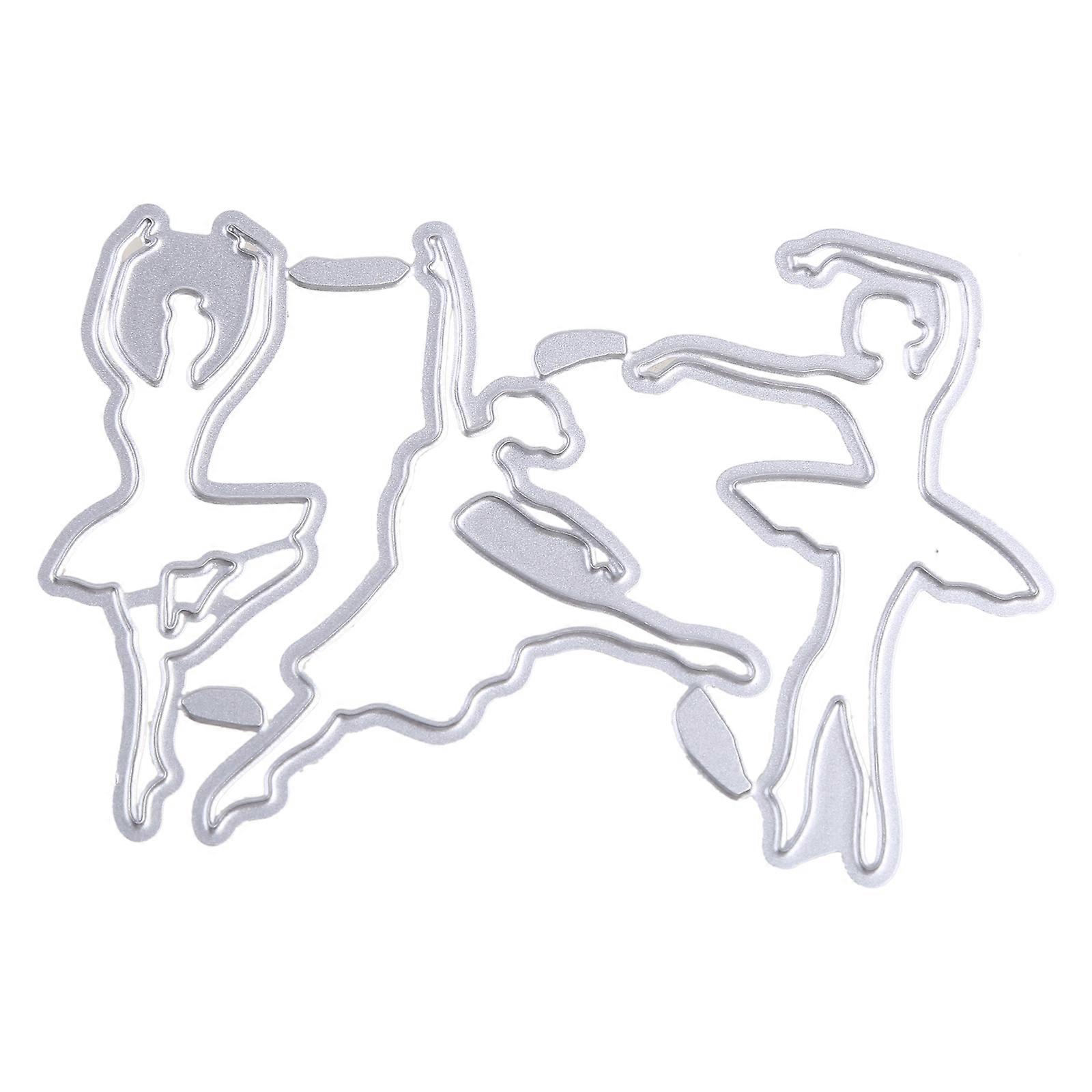 Exquisite Ballerina Cutting Dies Delicate Embossing Script Dies Stencils for DIY Scrapbooking Journaling Embellishments  Silver