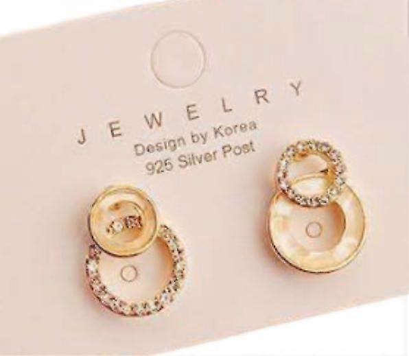 (Round Cross Diamond Stud Earrings