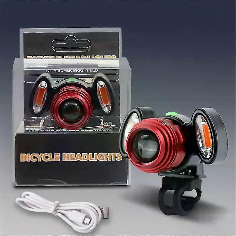 Mountain Cycle Front Headlight Lamp 800mah 4 Gear Modes Stable Usb Charging Long Endurance Riding Accessories Waterproof