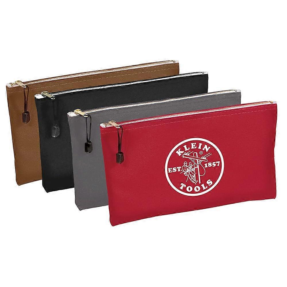 4-Pack Canvas Tool Bags - 12.5x7-Inch Zipper Pouches for Utility Storage, Heavy-Duty, Durable, Multi-Use Storage Solutions