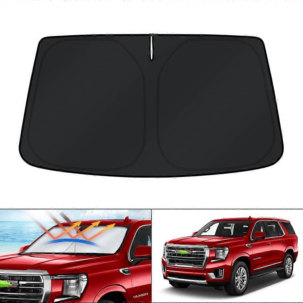Windshield Sun Shade for 2021-2025 GMC Yukon XL, Foldable Sun Visor Protector Blocks UV Rays