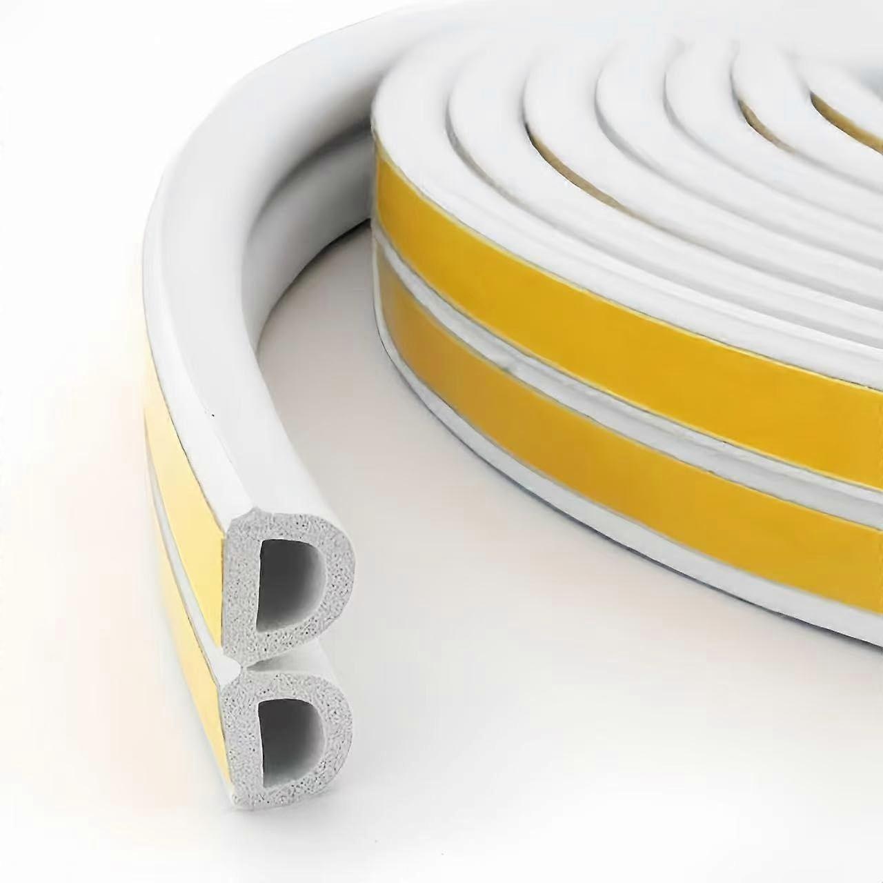 Self-Adhesive Winter Door and Window Seals - Two Rolls of 66 Feet Each, Weatherproof Insulation, Easy Install