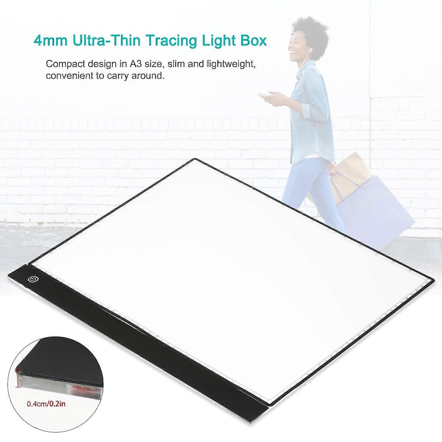 A3 LED Tracing Light Box Pad Graphic Tablet 4mm Ultra-Thin Drawing Board Copyboard 3 Levels Dimming 
