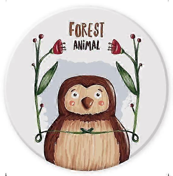 Diatomite Absorbing Coasters, Heat-Insulating, Moisture-Absorbing Coasters, Forest Animals 06