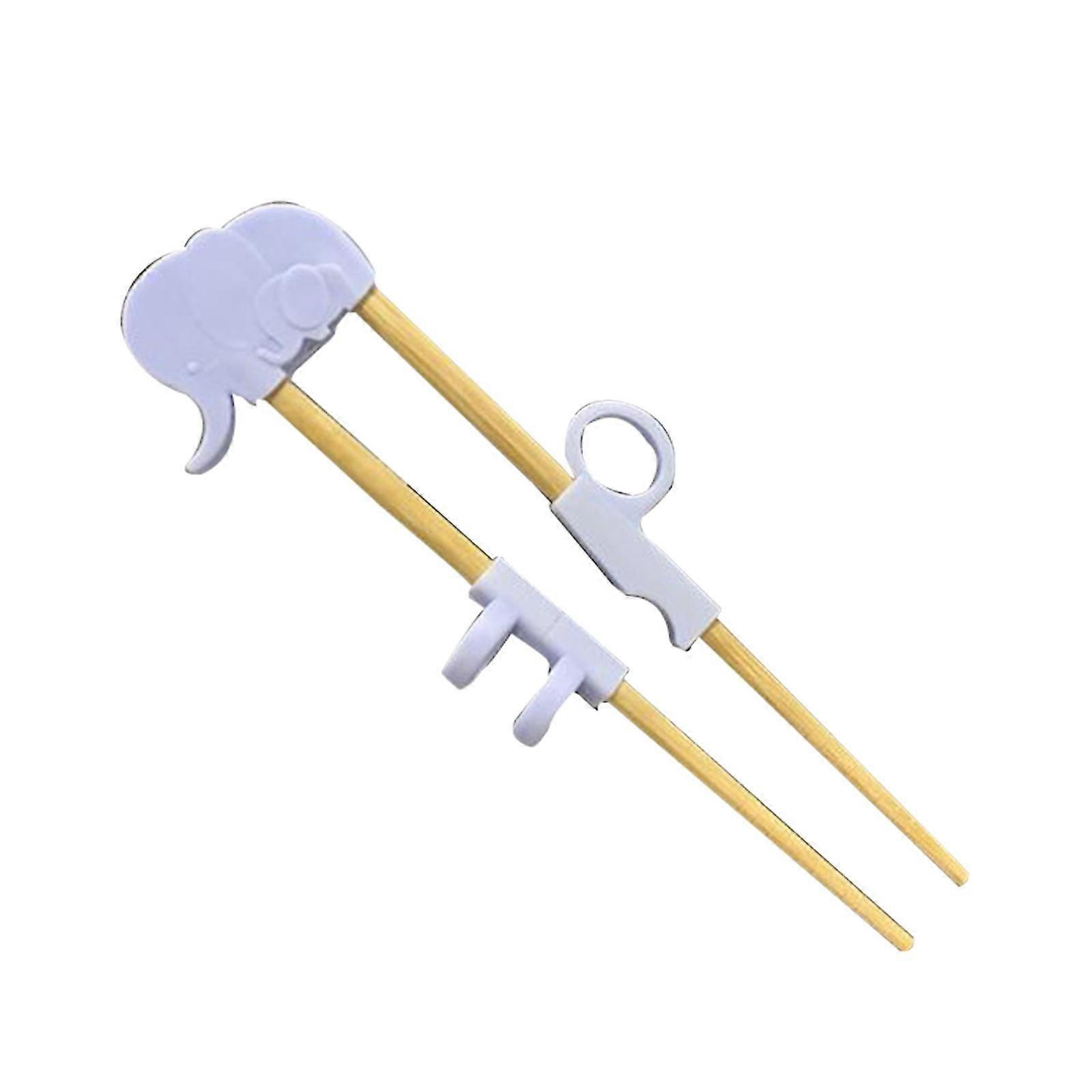 Portable Cartoon Learning Training Chopsticks Kids Training Helper with Wooden Chopsticks