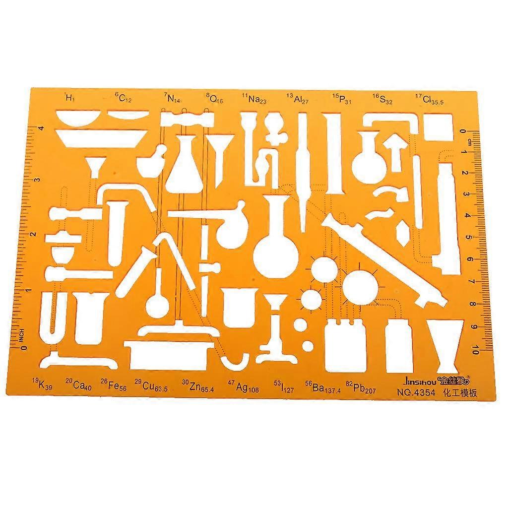 Assorted Shape Size Chemistry Stencil Drawing Drafting Templates Science Ruler