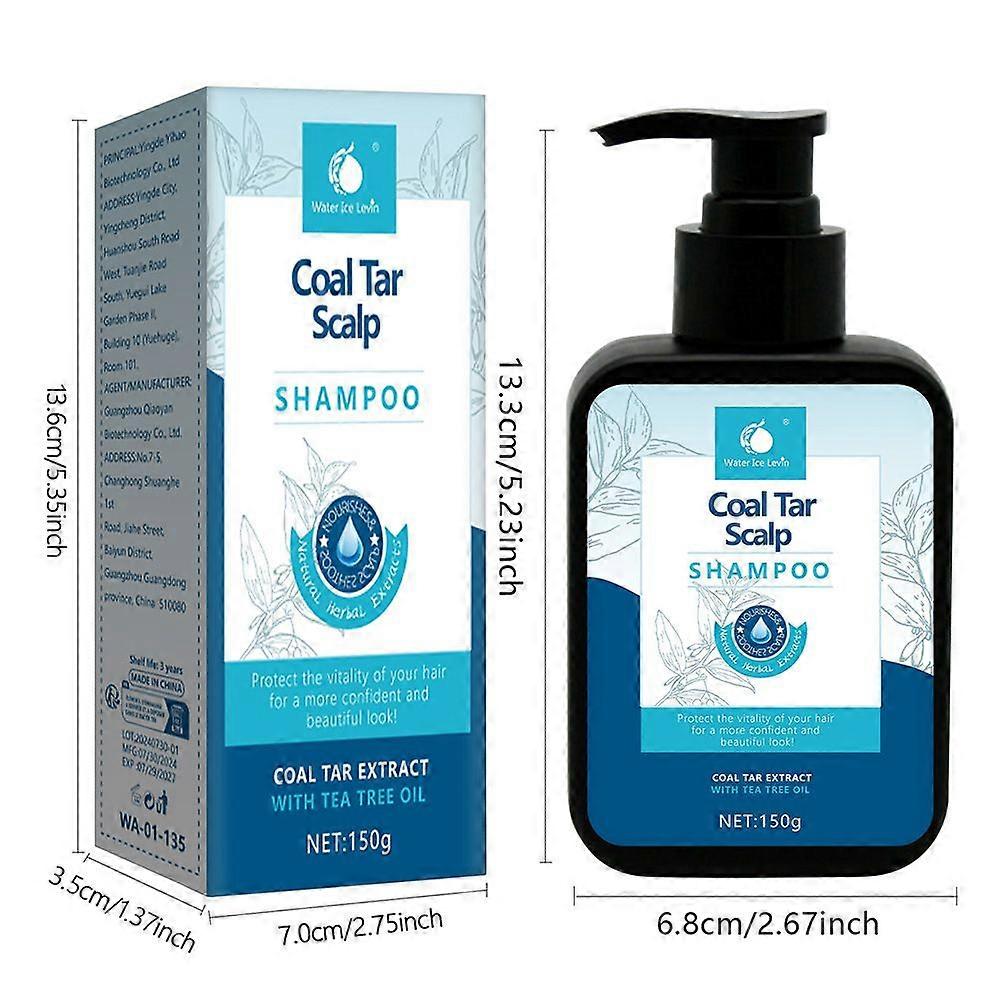 Coal Tar Antidandruff Shampoo & Conditioner SetCoal Tar Extract Scalp Relief Shampoo,Soothes Itchy Scalp, Hydrates Hair