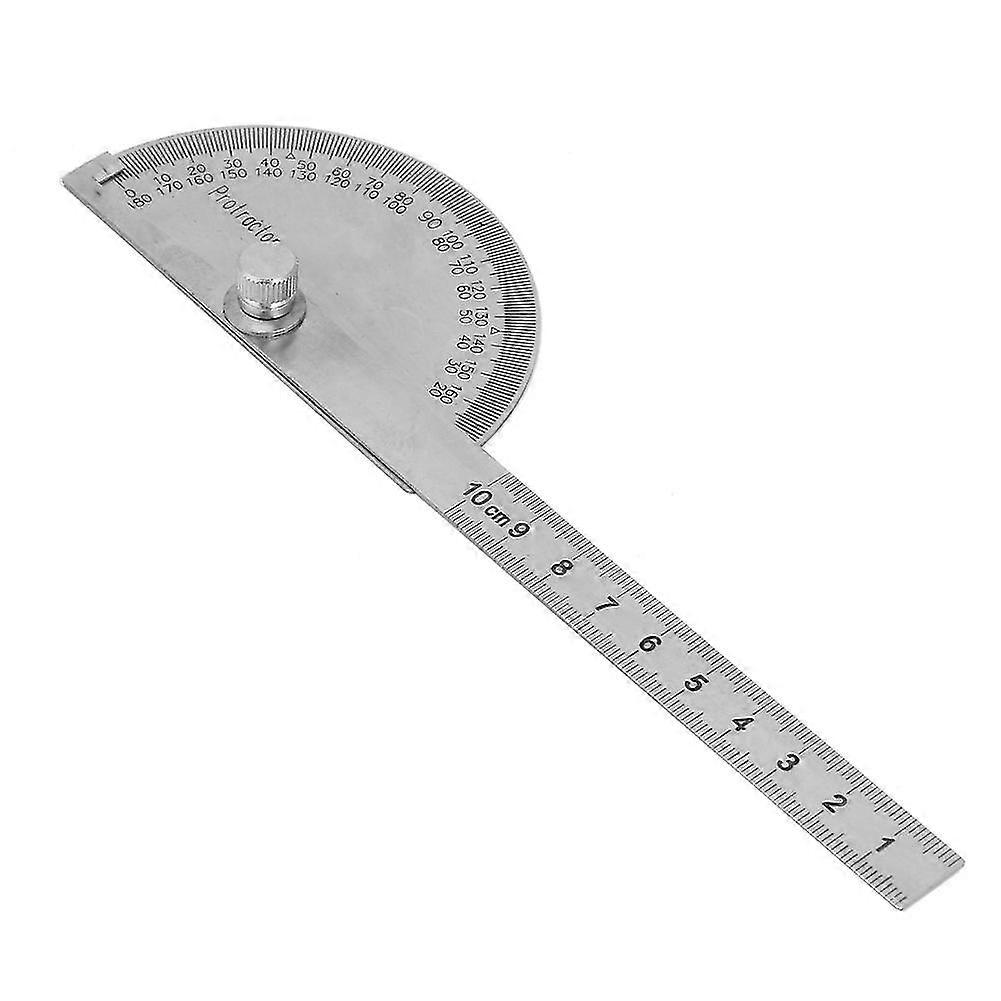 180 degree rotatable stainless steel angle protractor measuring ruler (#1)
