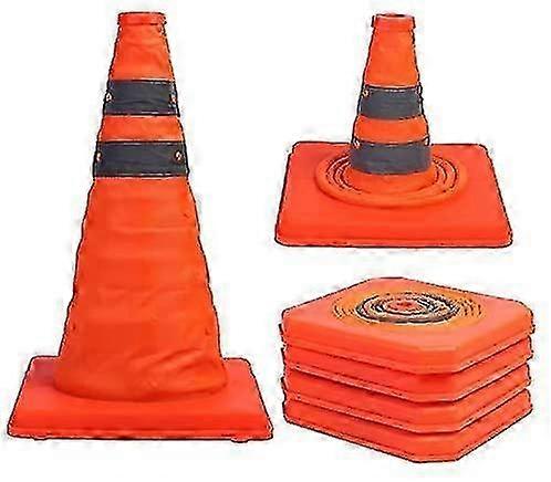 Cônes de signalisation pliables de 15,5 pouces cône de sécurité réfléchissant escamotable polyvalent (1pack )-Yvan