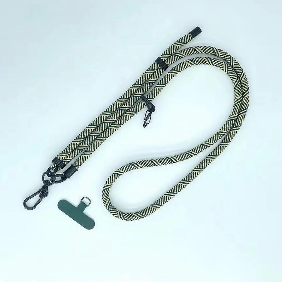 8mm Thick Phone Lanyard Crossbody Adjustable Strap Twill Pattern with Tether Tab,Total Length: 120cm