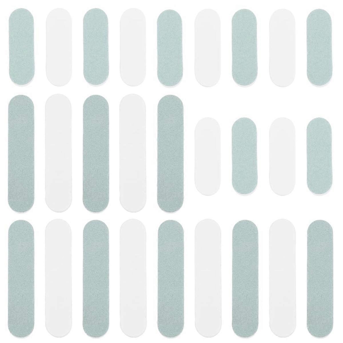 30Pcs Silver Polishing Stick Rectangle Double-Sided Sanding Buffing Bars 0.76x2.3Inch/0.78x3.5Inch