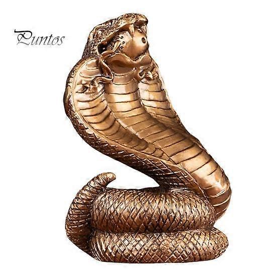 Resin Snake Figurine Vintage Chinese Zodiac Mascot Snake Model Good Luck Mini Animal Statue Sculpture Feng Shui Desktop Decoration Ornament
