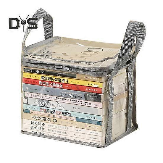 Multifunctional Storage Box Foldable Book Box with Handle Zipper Closure Waterproof Toy Box Transparent Storage Case