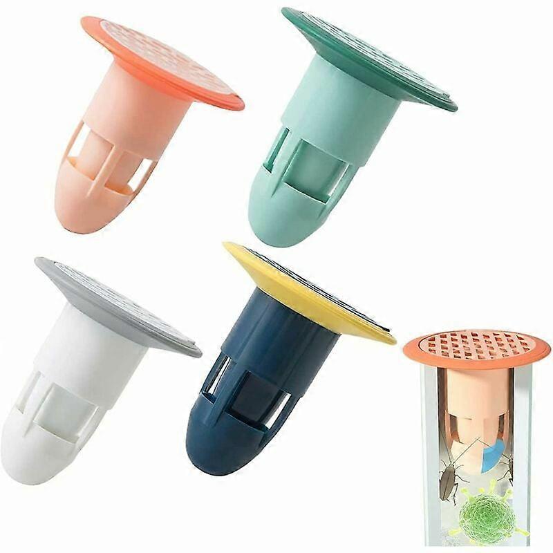 Floor Drain Backflow Preventer, Anti Clogging Anti Odor Core With Silicone Drain Hose Hair Extension Device And Upgraded Mesh Lid Design For Easy