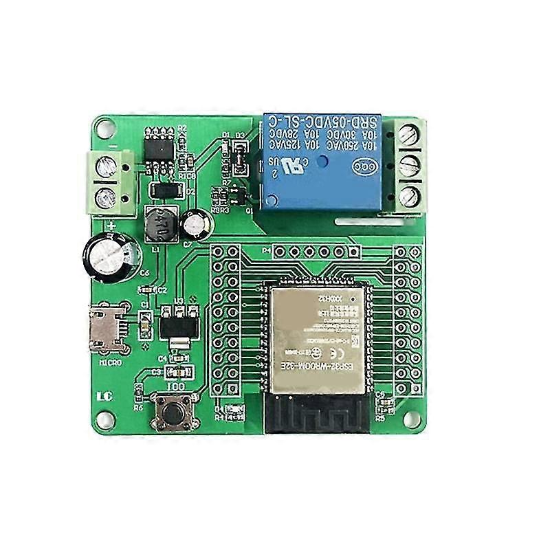 One Channel Relay ESP32-WROOM Development Board Single Relay Module DC 7-60V Power Supply for Home Appliance Accessories