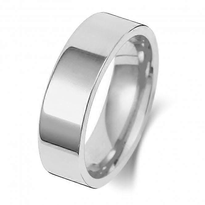 Wedding Band 18K Flat Court 6mm-1.5 Wedding Ring WQ126WM