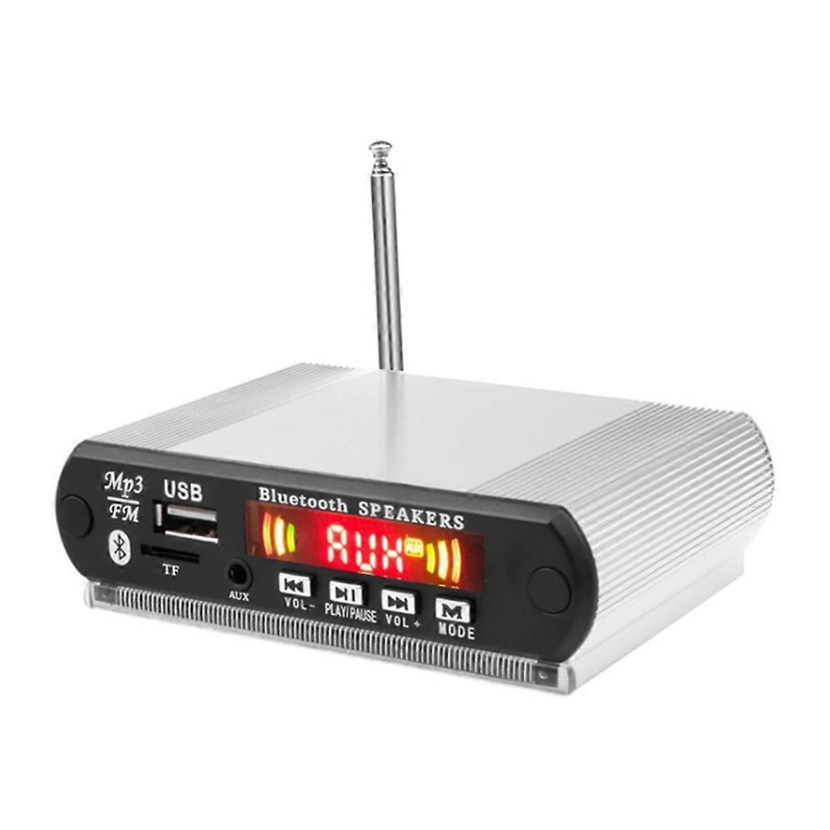 Lecteur MP3 Bluetooth Carte décodeur Radio FM, USB, TF, Argent