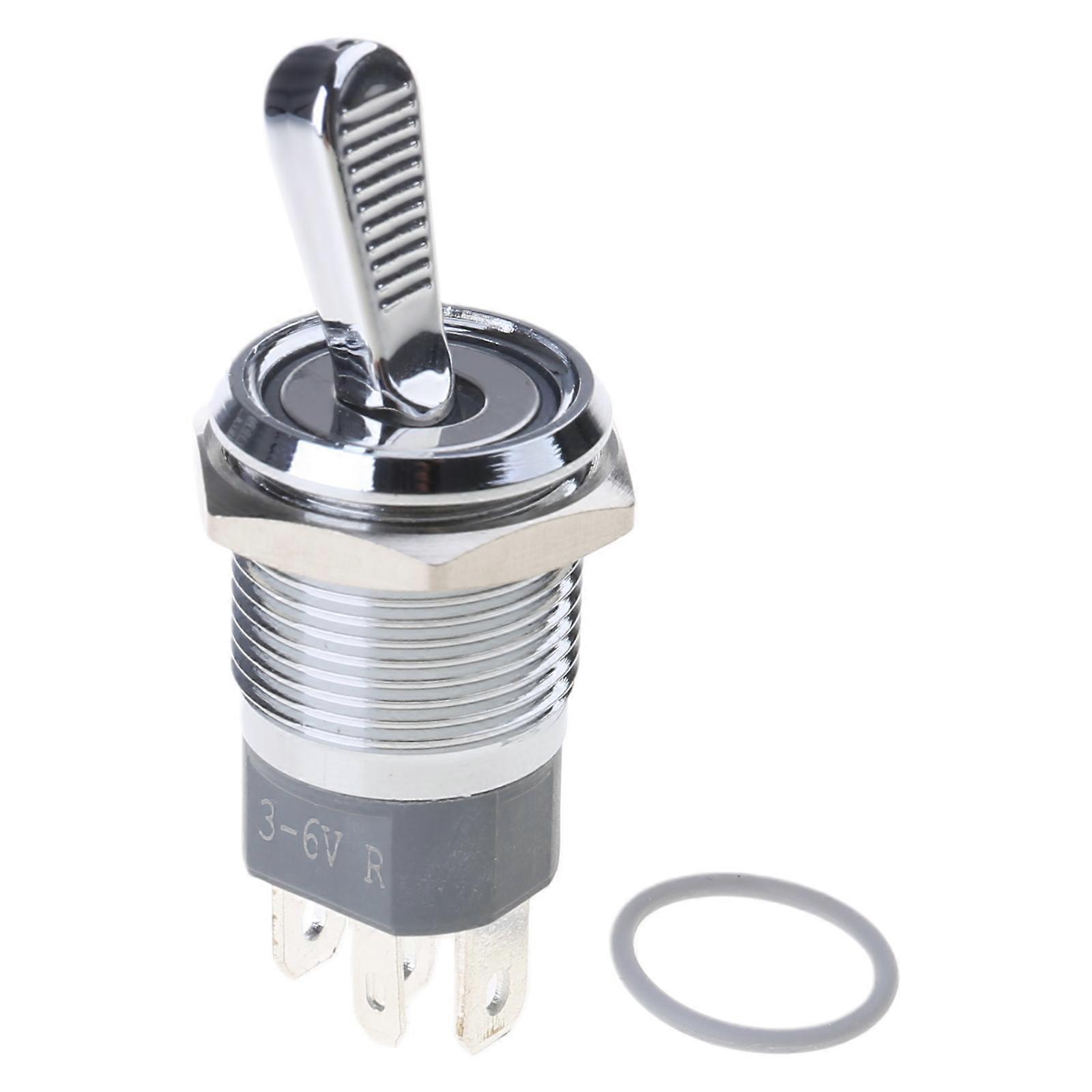 Sturdy Metal Toggle Switches With Multiple Position Designs and LED Light Portable for Home Appliance Panel Daily Use