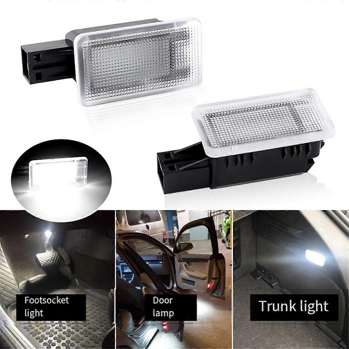 1Pair LED Courtesy Luggage Trunk Boot Light Footwell Welcome Door Lamp for V40 V40CC S60 S80 XC40 1