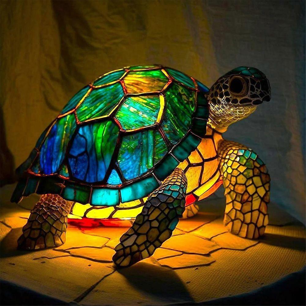 3D Animal Table Lamp Series vitralii vitralii lumina de noapte retro lămpi de birou