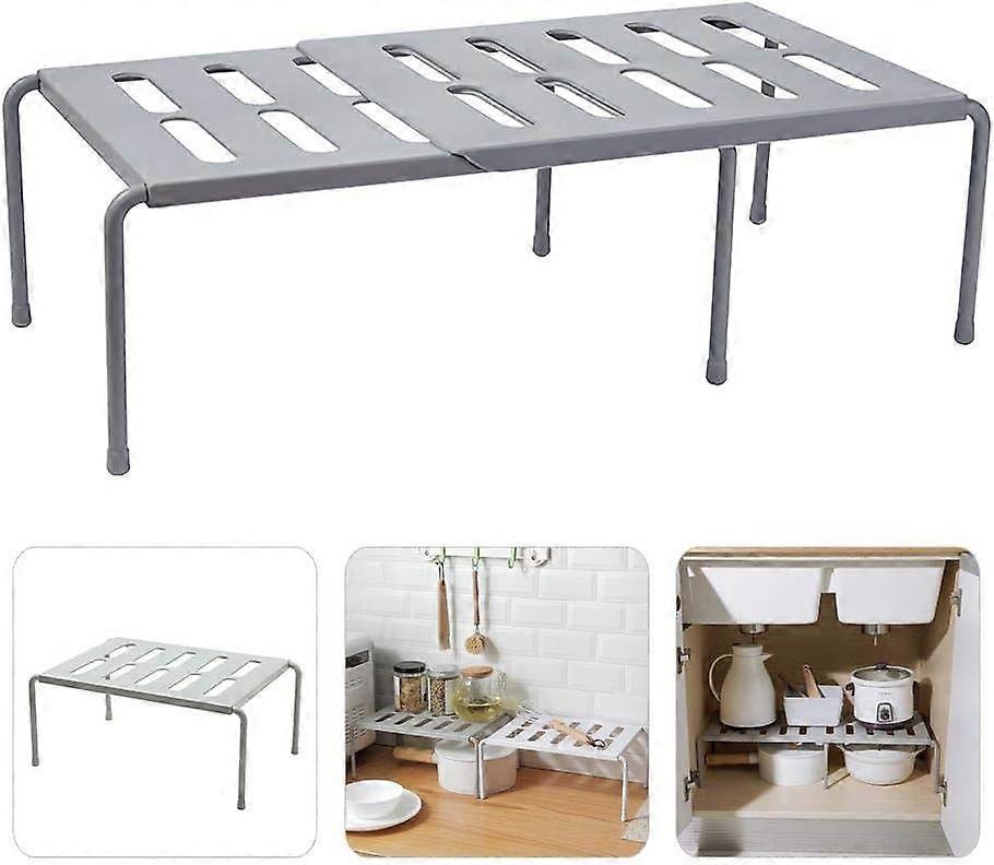 Telescopic storage rack - gray