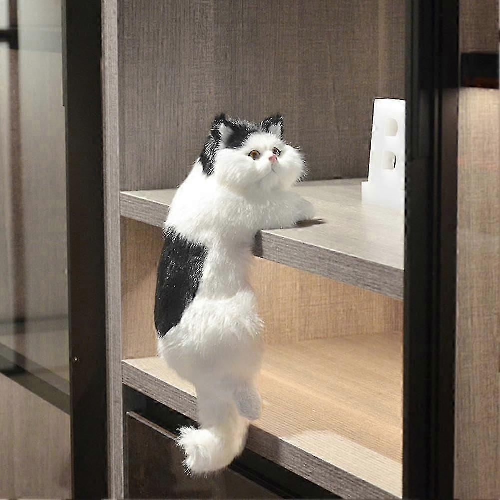Chat artificiel en fourrure réaliste, décoration à suspendre