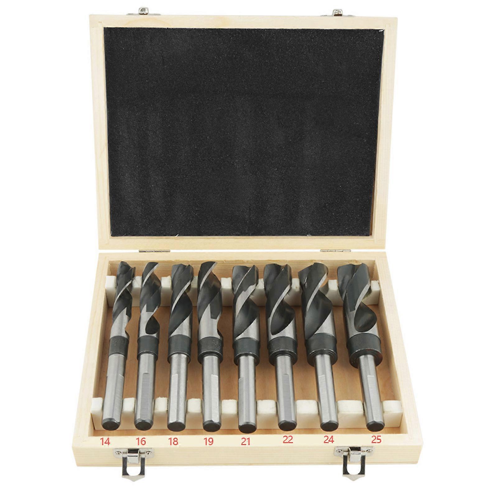 Twist Drill Bit Set,8Pcs HSS Twist Drill Bit Set Large Heat Treated Industrial