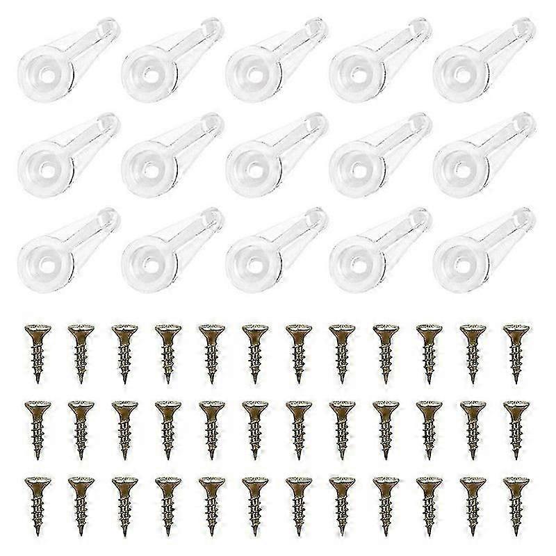 50 زوجا من مقاطع التجنيب الزجاجية كيت مقاطع زجاجية للخزانة 4 مم مقاطع أبواب بلاستيكية مع مسامير للتثبيت