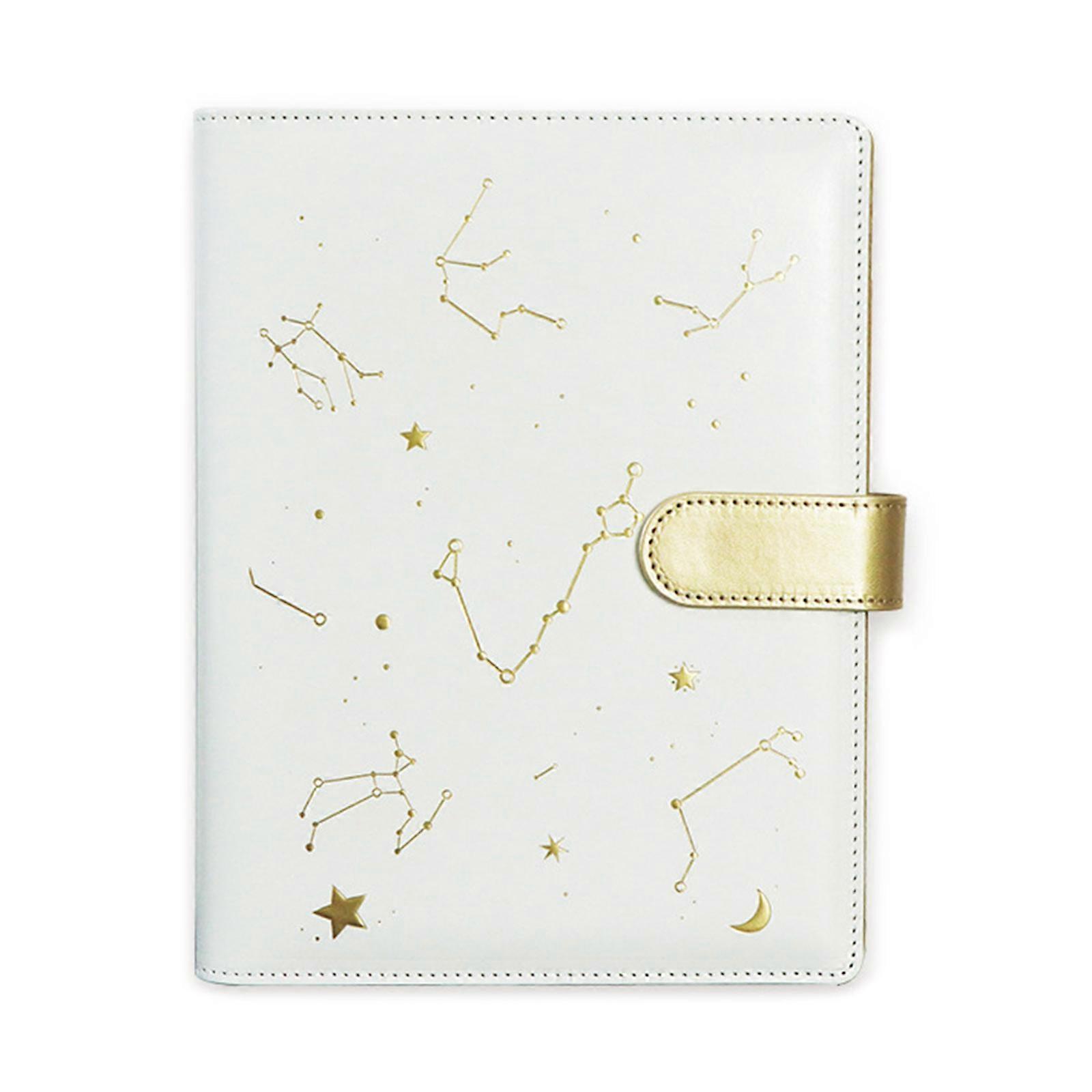 Stationery Notebooks Business Notebook Loose Leaf Notebook Detachable Inner Page Constellations Journal Notebook White