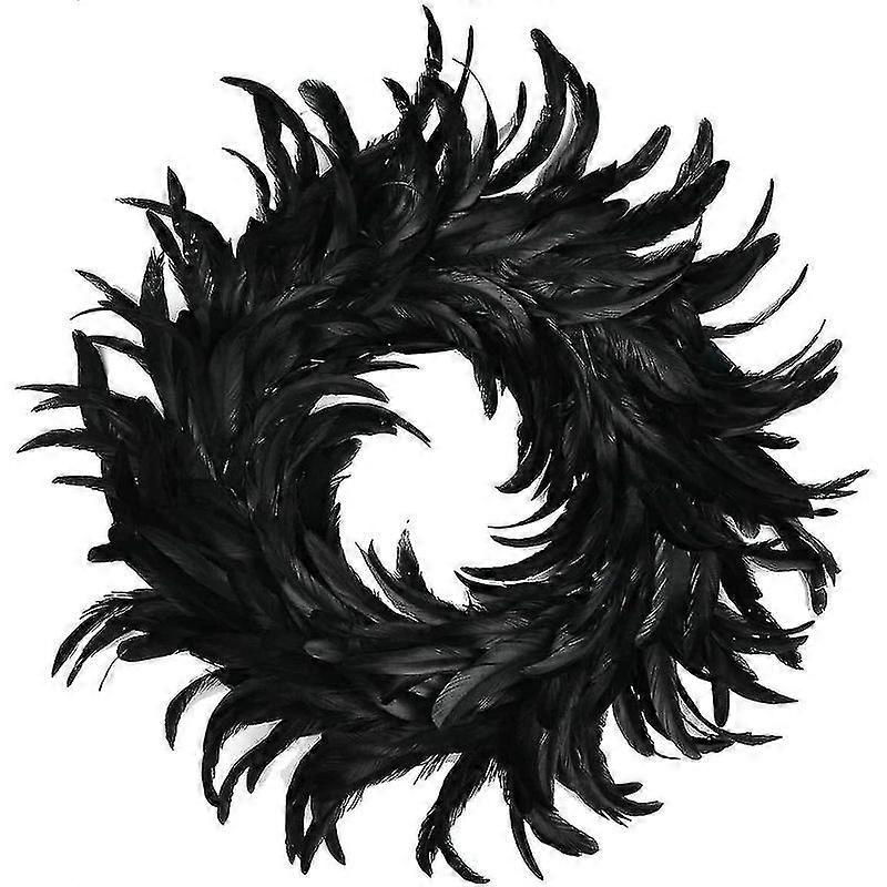 Black feather wreath