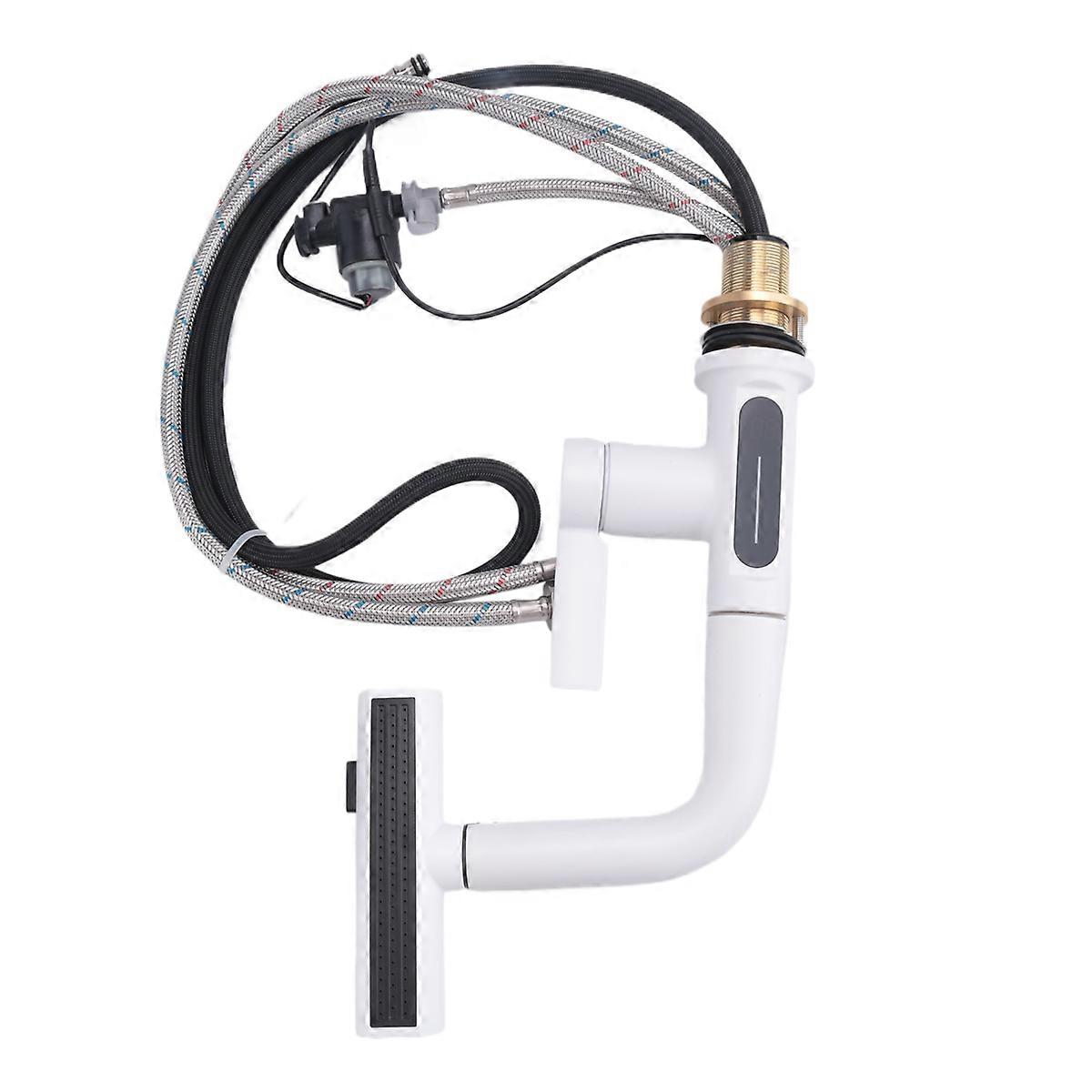 Cold Hot Mixer Taps Rotatable Sink Lifting Basin Faucet-A
