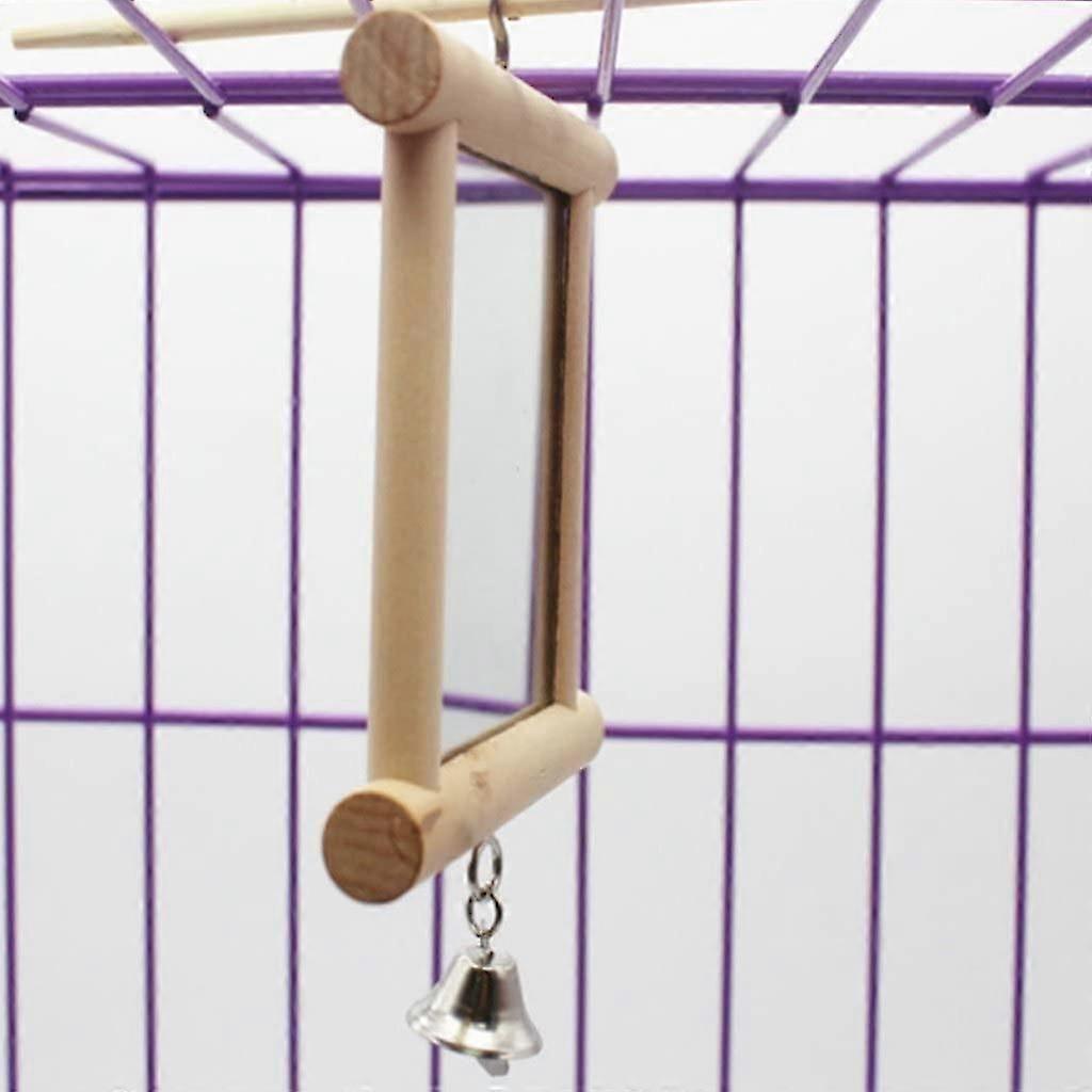 Pet Bird Mirror With Bell Interactive Parrot Toy Parrot Macaw Parrot ... - Butterfly Macaw Parrot Cage Mirror