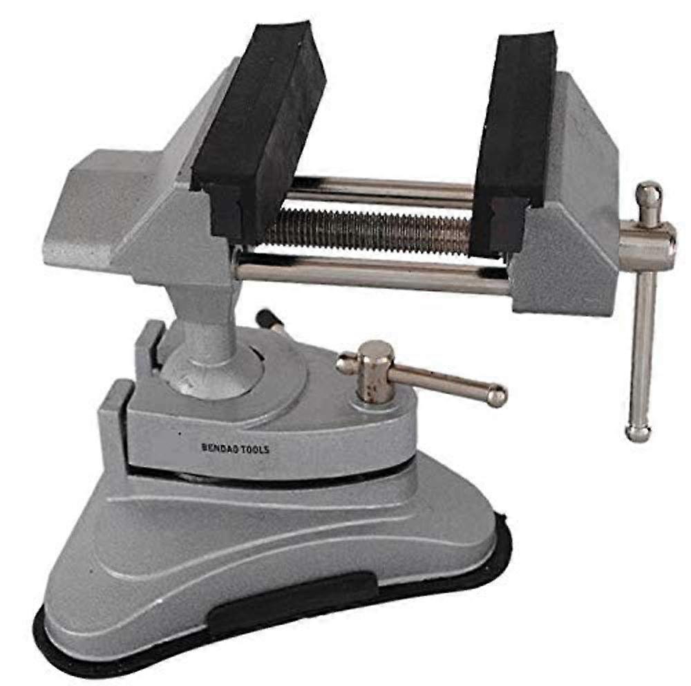360° Rotating Mini Vice with Strong Suction Cup Base, Portable Multi-Angle Design, Adjustable Clamp for Woodworking