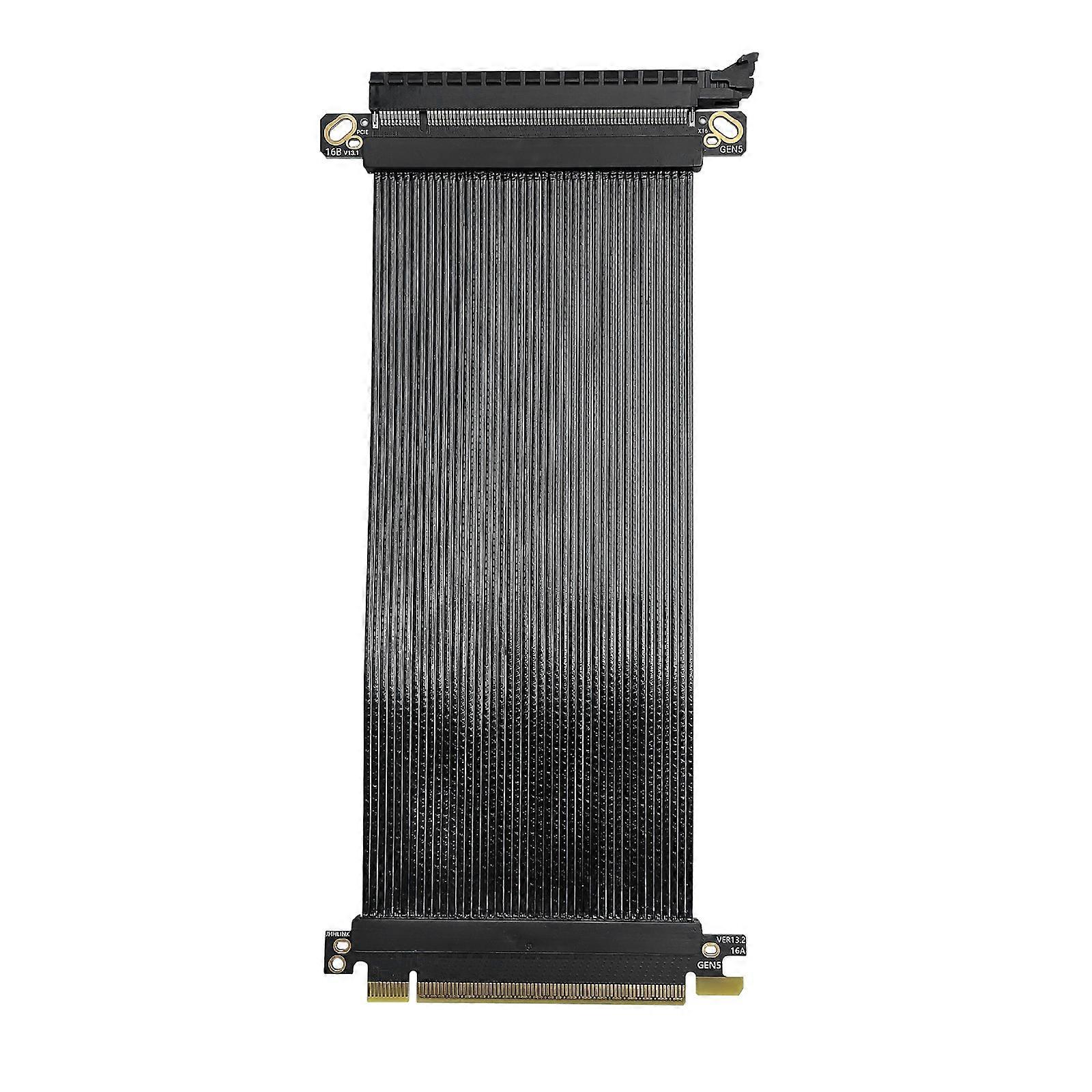 Sunucular için esnek PCIE 5.0 x16 yükseltici kablo, sinyal bütünlüğünü optimize eder ve performansı artırır 15cm/20cm/25cm