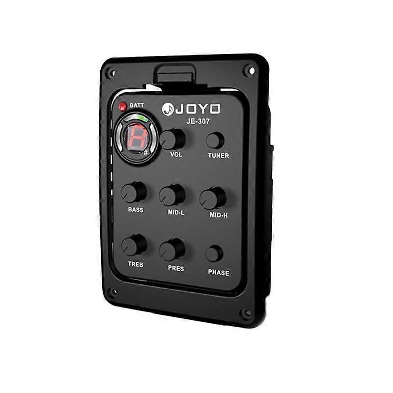 JOYO JE-307 Przetwornik gitarowy 5-pasmowy korektor Gitara folkowa EQ Gitara akustyczna Przetwornik Przedwzmacniacz Elektryczny tuner cyfrowy ()