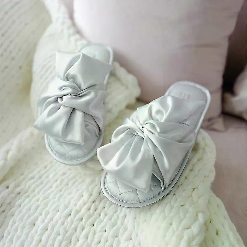 الصيف جديد القوس الكبير في الأماكن المغلقة النعال أنثى حلو اصبع القدم المفتوح المضادة للانزلاق المنزلي كتم مريحة مريحة بالغة فتاة النساء النعال