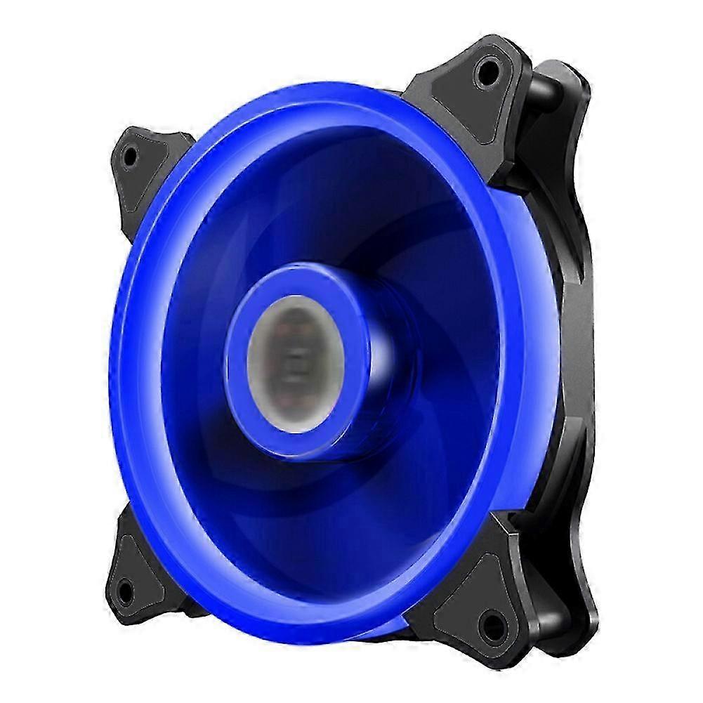 15-LED PC Case Cooling Fan with Universal 12cm Silent Dual Aperture Design