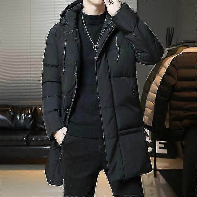 2023 جاكيتات الشتاء للرجال مقنعين عارضة طويلة جاكيتات قطنية سميكة سترات دافئة جديدة ملابس شتوية للذكور جاكيتات سليم فيت