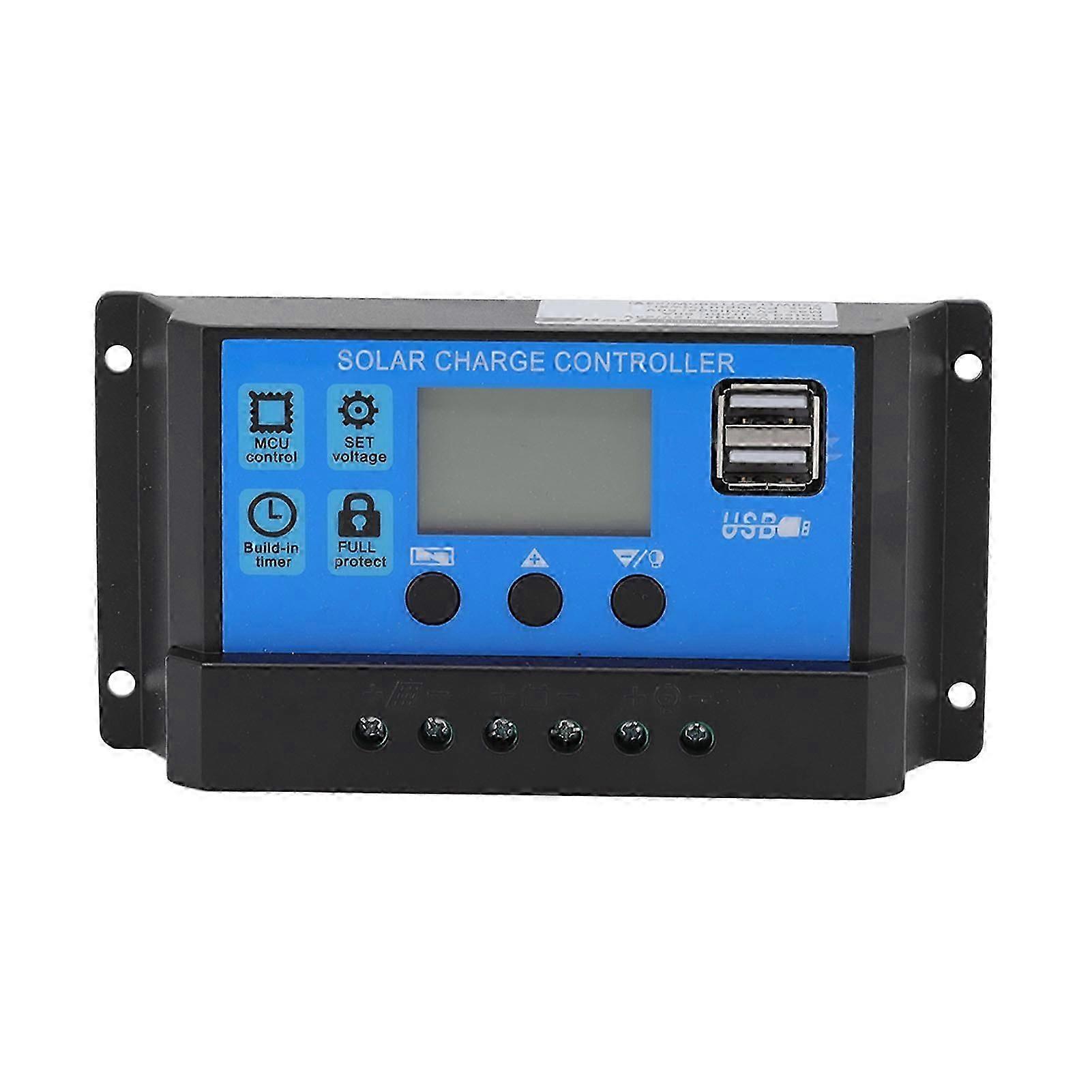 12V 24V Solar Charge Controller Dual USB Port Solar Panel Charger Controller for Industry 30A